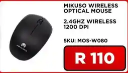 Matrix Warehouse MIKUSO WIRELESS OPTICAL MOUSE offer