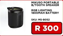 Matrix Warehouse MIKUSO PORTABLE B/TOOTH SPEAKER offer