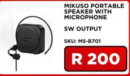 Matrix Warehouse MIKUSO PORTABLE SPEAKER WITH MICROPHONE offer