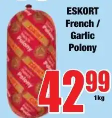 Boxer Superstores ESKORT French / Garlic Polony offer