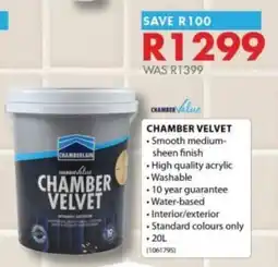 Chamberlain Chamber Velvet offer