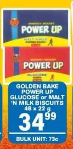 Giant Hyper Golden Bake Power Up Glucose or Malt 'N Milk Biscuits offer