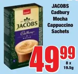 Boxer Superstores JACOBS Cadbury Mocha Cappuccino Sachets offer