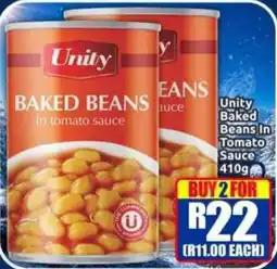 Three Star Cash and Carry Unity Baked Beans in tomato sauce offer