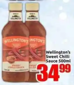 Three Star Cash and Carry Wellington's Sweet Chilli Sauce offer