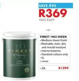 Chamberlain Finest 1903 Sheen offer
