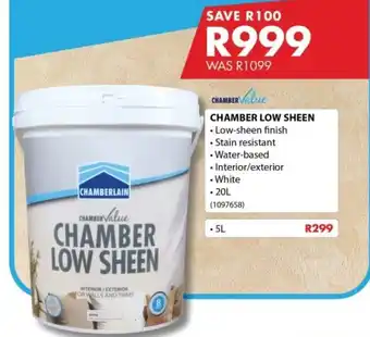 Chamber Value Chamber Low Sheen