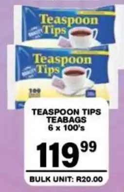 Giant Hyper Teaspoon Tips Teabags offer