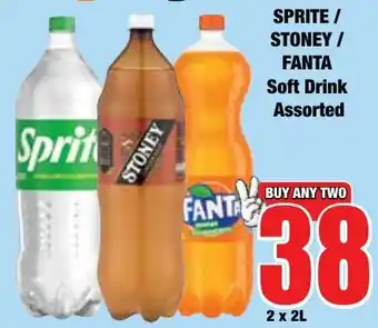Boxer Superstores Sprite / Stoney / Fanta Soft Drink Assorted offer