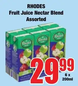 Boxer Superstores RHODES Fruit Juice Nectar Blend Assorted offer