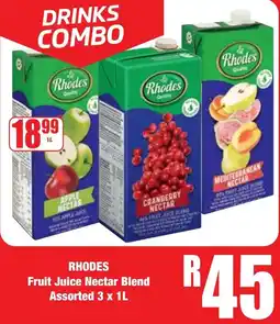 Boxer Superstores RHODES Fruit Juice Nectar Blend Assorted offer