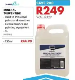 Chamberlain Mineral Turpentine offer