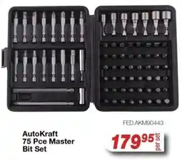 AutoZone AutoKraft 75 Pce Master Bit Set offer