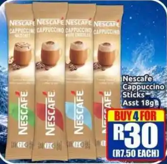 Three Star Cash and Carry Nescafe Cappuccino Sticks Assorted offer