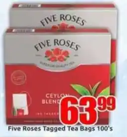 Three Star Cash and Carry Five Roses Tagged Tea Bags offer