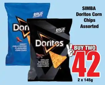 Boxer Superstores SIMBA Doritos Corn Chips Assorted offer