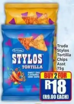 Three Star Cash and Carry Truda Stylos Tortilla Chips offer