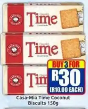 Three Star Cash and Carry Casa-Mia Time Coconut Biscuits offer