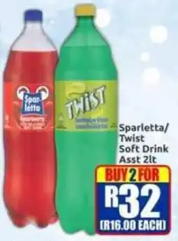 Three Star Cash and Carry Sparletta/Twist Soft Drink Assorted offer