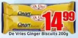 Three Star Cash and Carry De Vries Ginger Biscuits offer