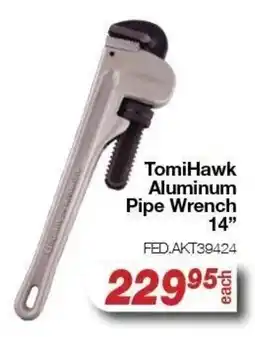 AutoZone TomiHawk Aluminum Pipe Wrench 14" offer