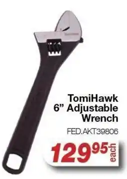 AutoZone TomiHawk 6" Adjustable Wrench offer
