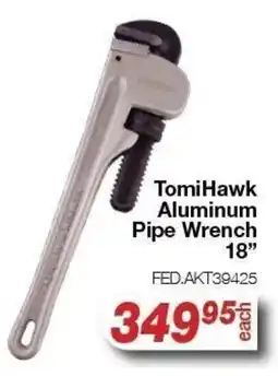 AutoZone TomiHawk Aluminum Pipe Wrench 18" offer