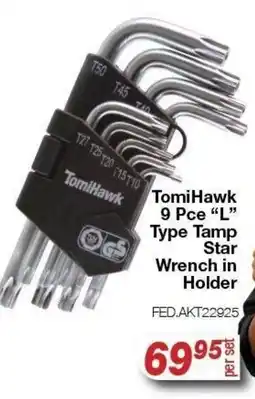 AutoZone TomiHawk 9 Pce "L" Type Tamp Star Wrench in Holder offer