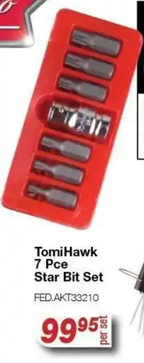 AutoZone TomiHawk 7 Pce Star Bit Set offer