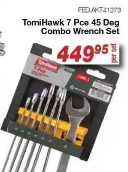 AutoZone TomiHawk 7 Pce 45 Deg Combo Wrench Set offer