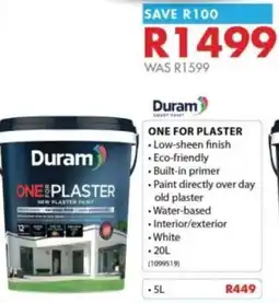 Chamberlain Duram one for plaster offer