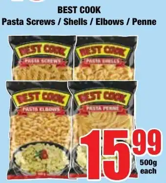 Boxer Superstores BEST COOK Pasta Screws / Shells / Elbows / Penne offer