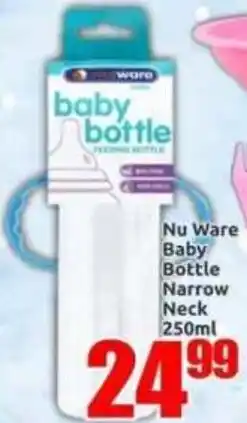 Three Star Cash and Carry Nu Ware Baby Bottle Narrow Neck offer