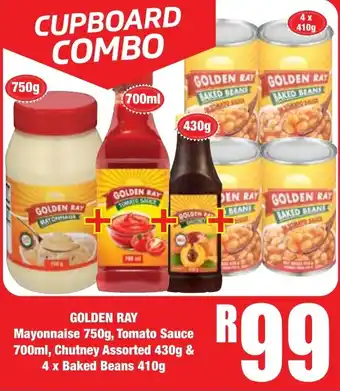 Boxer Superstores Golden Ray Mayonnaise Tomato Sauce Chutney Assorted Baked Beans offer