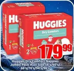 Three Star Cash and Carry Huggies Dry Comfort Nappies offer