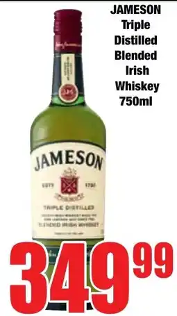 Boxer Superstores JAMESON Triple Distilled Blended Irish Whiskey offer