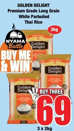 Boxer Superstores Golden Delight Premium Grade Long Grain White Parboiled Thai Rice offer