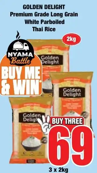 Golden Delight Premium Grade Long Grain White Parboiled Thai Rice