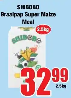 Boxer Superstores SHIBOBO Braaipap Super Maize Meal offer