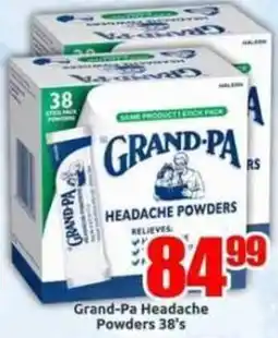 Three Star Cash and Carry Grand-Pa Headache Powders offer