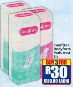 Three Star Cash and Carry Comfitex Bodyform Pads Assorted offer