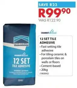 Chamberlain Chamberlain 12 Set Tile Adhesive offer