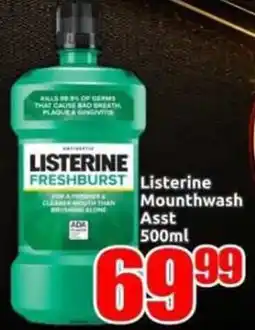 Three Star Cash and Carry Listerine Freshburst Mouthwash offer