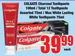 Boxer Superstores Colgate Charcoal Toothpaste Assorted offer