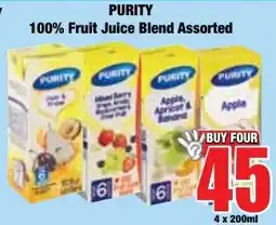 Boxer Superstores PURITY 100% Fruit Juice Blend Assorted offer