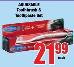 Boxer Superstores AQUASMILE Toothbrush & Toothpaste Set offer