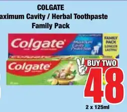 Boxer Superstores Colgate Maximum Cavity / Herbal Toothpaste Family Pack offer