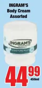 Boxer Superstores INGRAM'S Body Cream Assorted offer
