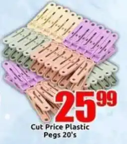 Three Star Cash and Carry Cut Price Plastic Pegs offer