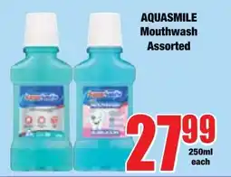 Boxer Superstores AQUASMILE Mouthwash Assorted offer